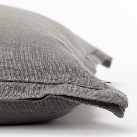 McGee Liam Double Flange Pillow Cover in Grey - Picture 3 of 4